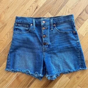 Madewell High-Rise Button-Front Denim Shorts